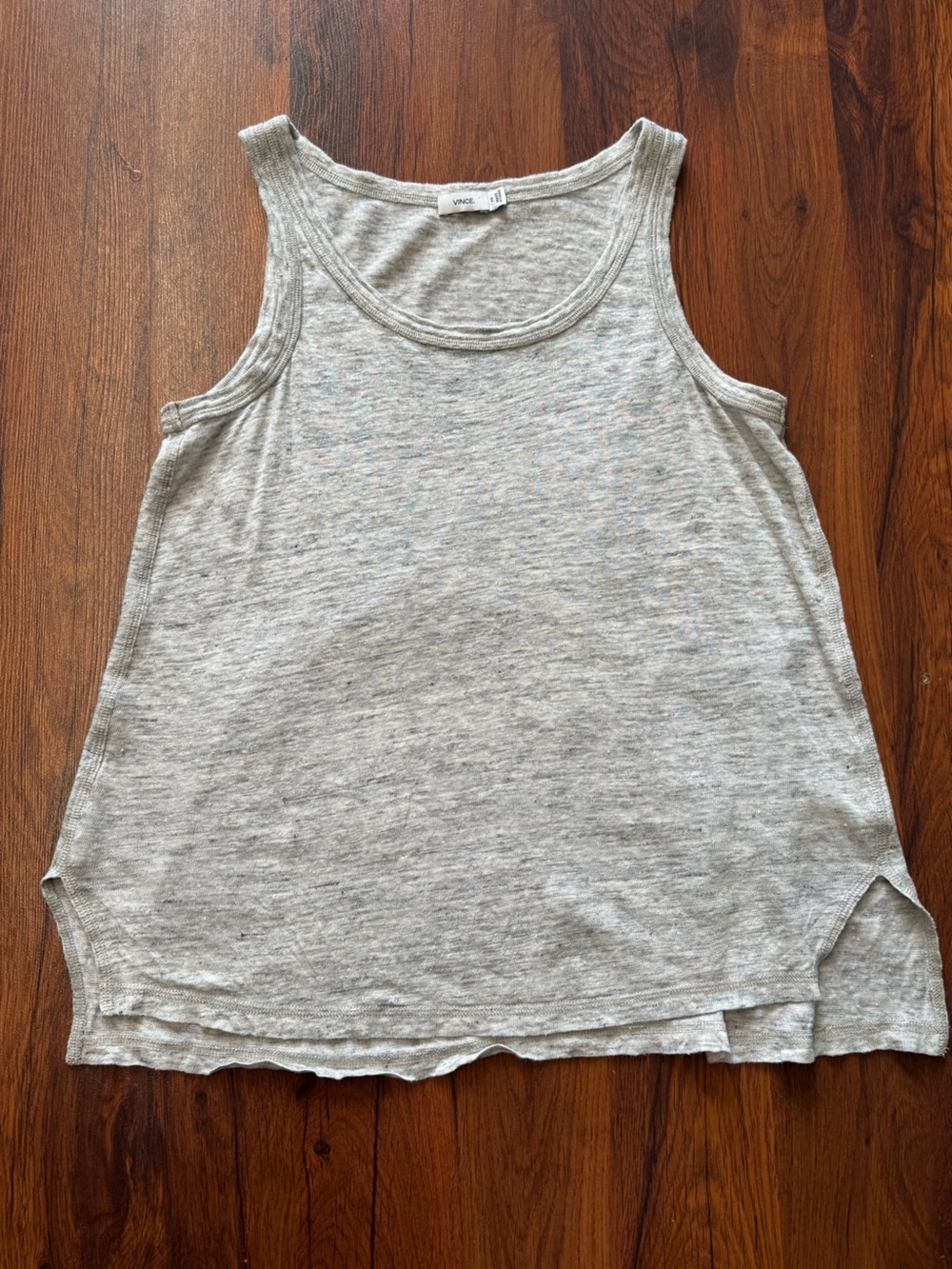Vince Heathered Linen Swing Tank Top XS